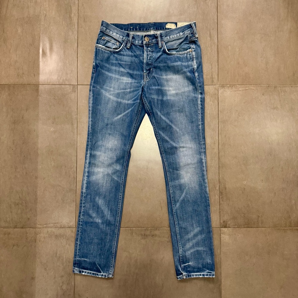 All Saints Men's Cigarette Skinny Jeans, Light Blue
